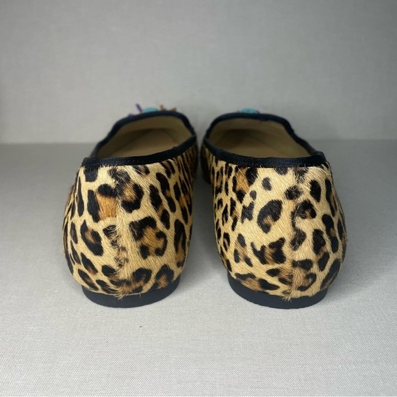 Hush Puppies‎ Leopard Calf Hair Tassel Flats Pointed Toe Women's 7.5 New - Picture 3 of 7